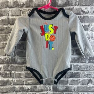 Nike Kids Gray onesie with Colorful Print‎